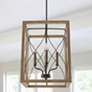 1_Capital Tybee 15" Wide Nordic Gray 4-Light Foyer Pendant