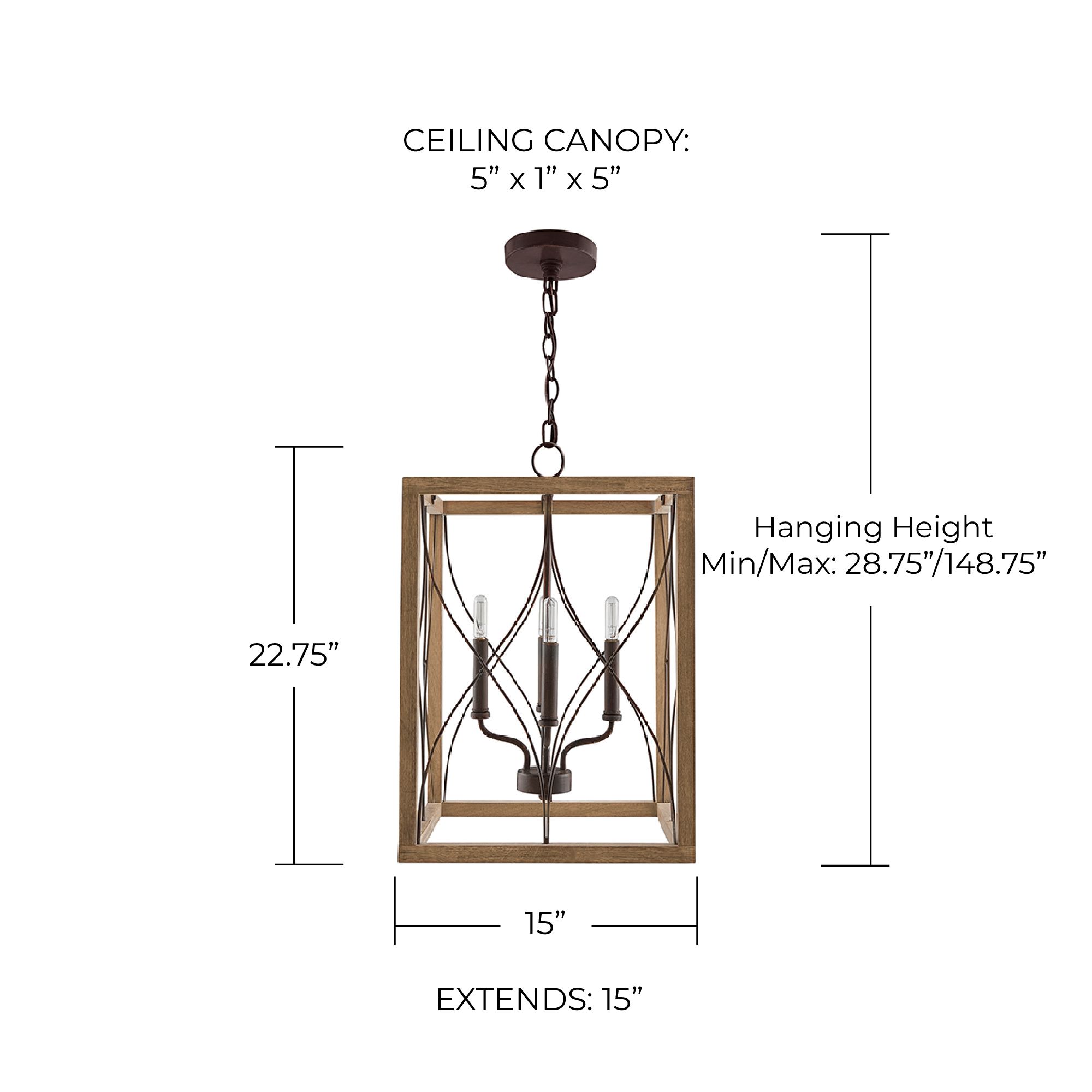 Image 5 Capital Tybee 15" Wide Nordic Gray 4-Light Foyer Pendant more views