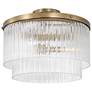 2_Capital Vaughn 16" Wide Aged Brass 3-Light Ceiling Light