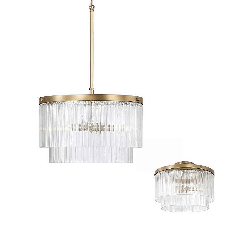Image 5 Capital Vaughn 16" Wide Aged Brass 3-Light Ceiling Light more views