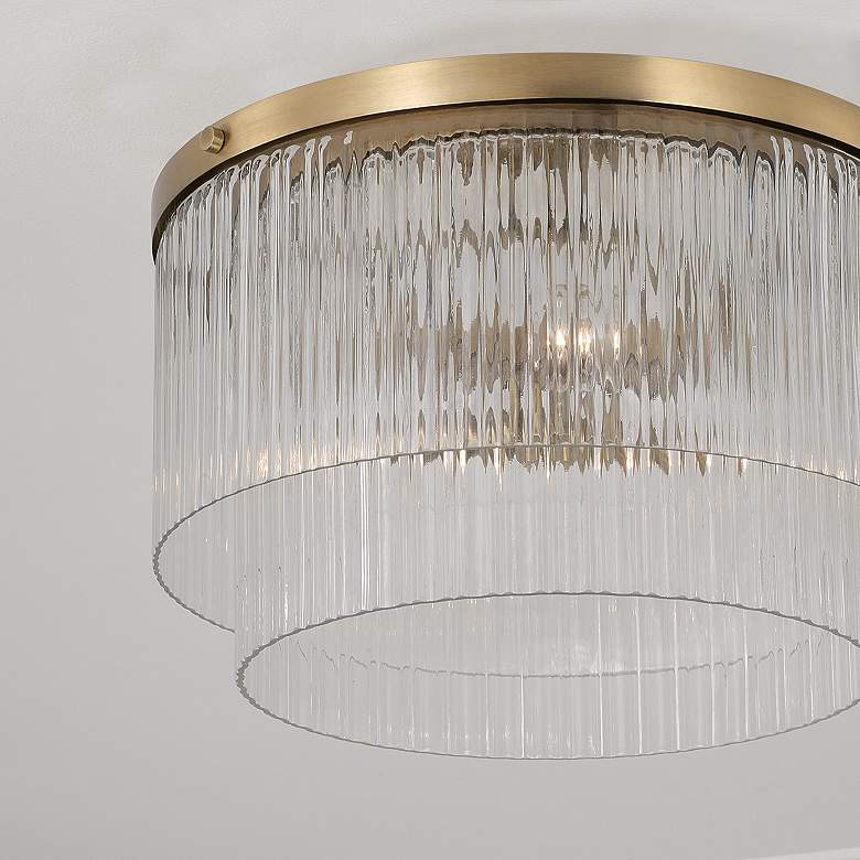 Image 6 Capital Vaughn 16" Wide Aged Brass 3-Light Ceiling Light more views