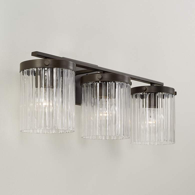 Image 1 Capital Vaughn 23 1/4"W Oil-Rubbed Bronze 3-Light Bath Light