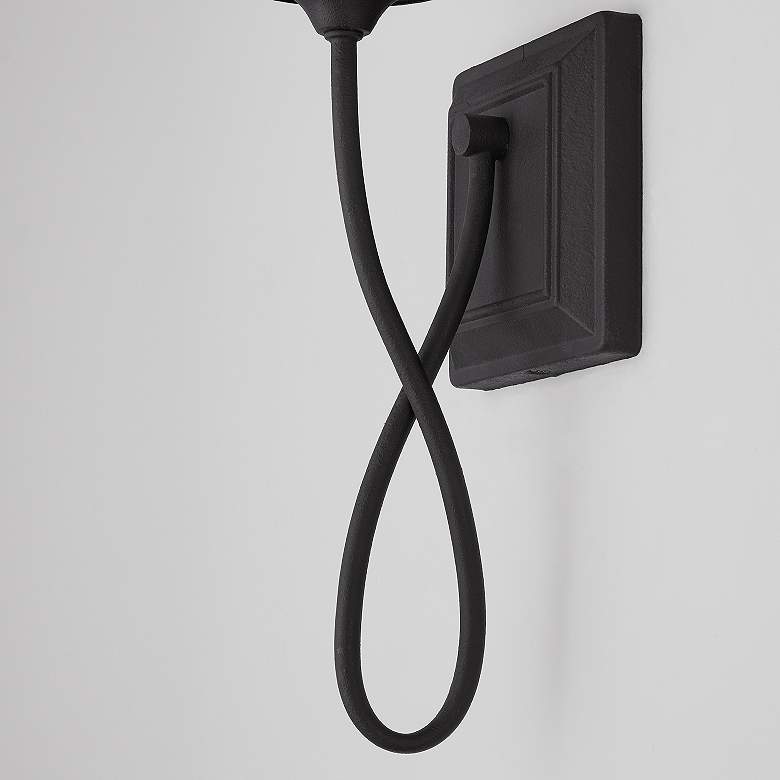Image 3 Capital Vincent 16" High Black Iron Wall Sconce more views