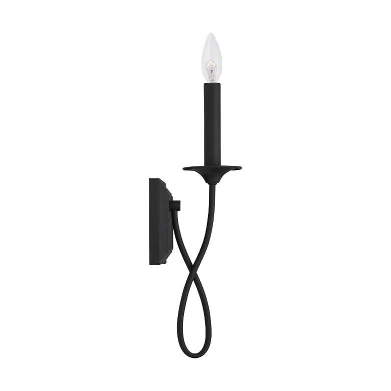 Image 5 Capital Vincent 16" High Black Iron Wall Sconce more views