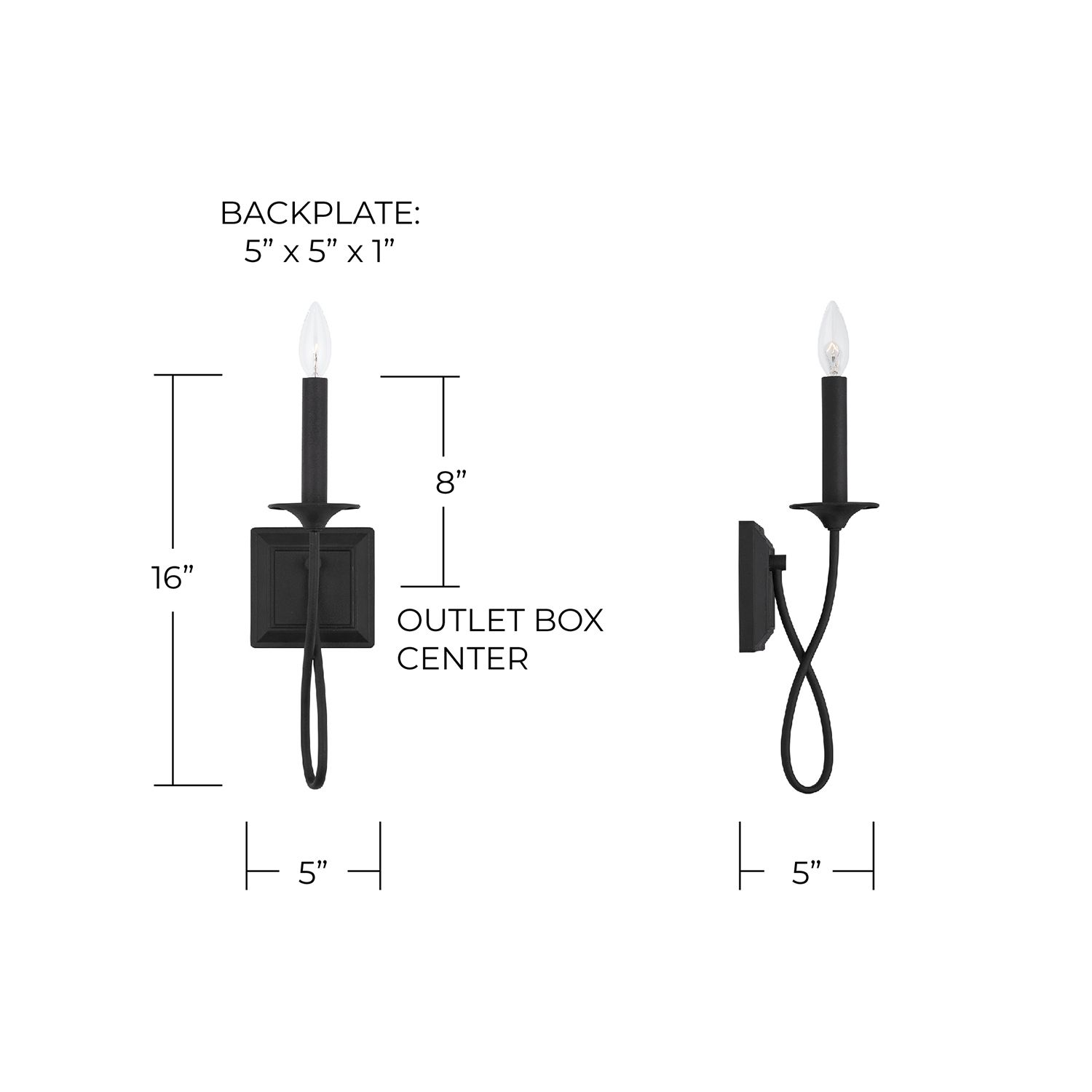 Image 7 Capital Vincent 16" High Black Iron Wall Sconce more views
