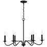 2_Capital Vincent 32" Wide Black Iron 6-Light Chandelier