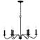 Capital Vincent 32" Wide Black Iron 6-Light Chandelier