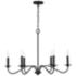 Capital Vincent 32" Wide Black Iron 6-Light Chandelier