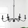 1_Capital Vincent 32" Wide Black Iron 6-Light Chandelier