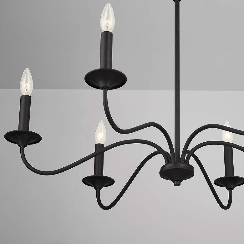 Image 3 Capital Vincent 32" Wide Black Iron 6-Light Chandelier more views