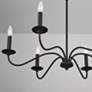 3_Capital Vincent 32" Wide Black Iron 6-Light Chandelier more views