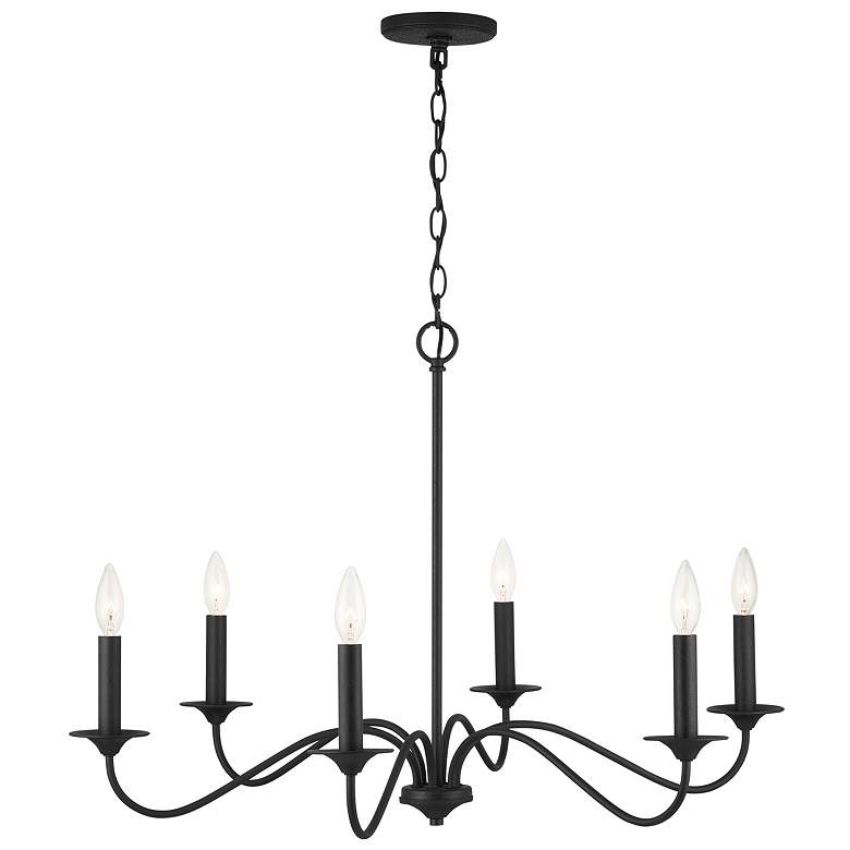 Image 4 Capital Vincent 32" Wide Black Iron 6-Light Chandelier more views