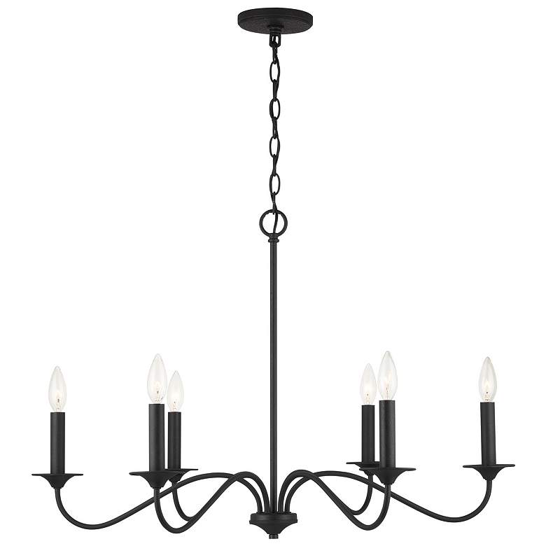 Image 5 Capital Vincent 32" Wide Black Iron 6-Light Chandelier more views