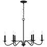 5_Capital Vincent 32" Wide Black Iron 6-Light Chandelier more views