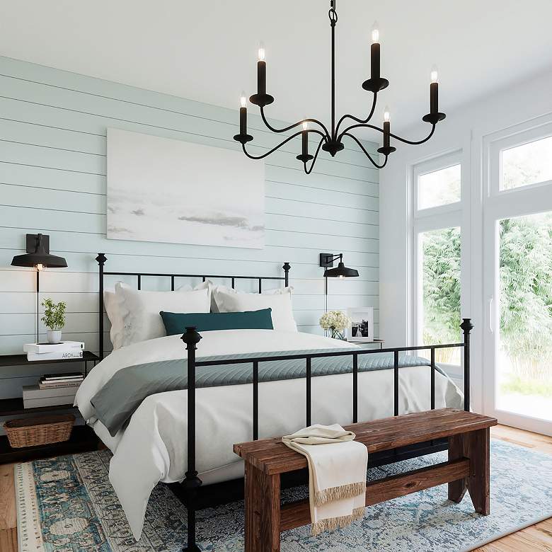 Image 6 Capital Vincent 32" Wide Black Iron 6-Light Chandelier more views