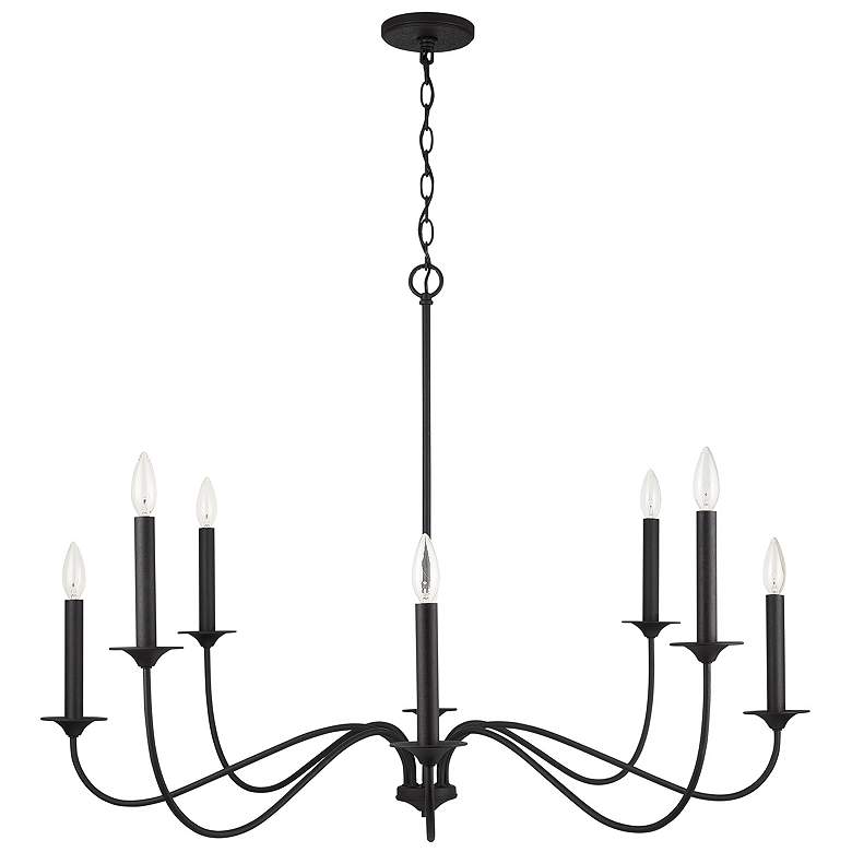 Image 2 Capital Vincent 40" Wide Black Iron 8-Light Chandelier