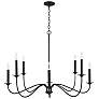 2_Capital Vincent 40" Wide Black Iron 8-Light Chandelier