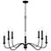 Capital Vincent 40" Wide Black Iron 8-Light Chandelier