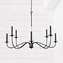 1_Capital Vincent 40" Wide Black Iron 8-Light Chandelier