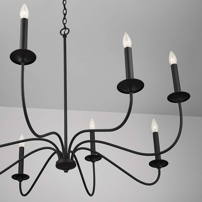 Image 3 Capital Vincent 40" Wide Black Iron 8-Light Chandelier more views