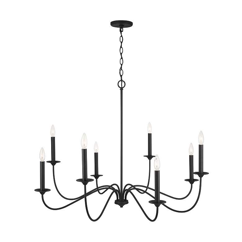 Image 4 Capital Vincent 40" Wide Black Iron 8-Light Chandelier more views