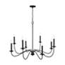 4_Capital Vincent 40" Wide Black Iron 8-Light Chandelier more views