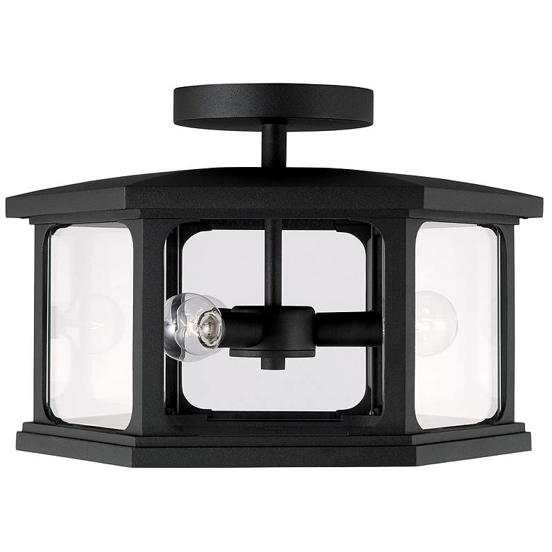 Image 2 Capital Walton 16" Wide Black 3-Light Outdoor Ceiling Light