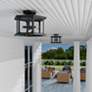 3_Capital Walton 16" Wide Black 3-Light Outdoor Ceiling Light more views
