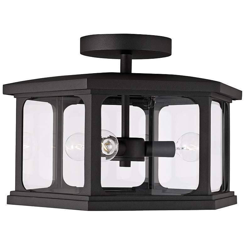 Image 5 Capital Walton 16" Wide Black 3-Light Outdoor Ceiling Light more views