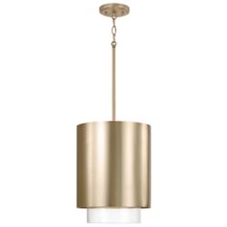Capital Weller 11 1/2" Wide Matte Brass Mini Pendant