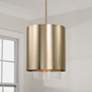 1_Capital Weller 11 1/2" Wide Matte Brass Mini Pendant