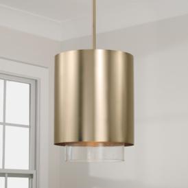 Capital Weller 11 1/2" Wide Matte Brass Mini Pendant Capital Weller 11 1/2" Wide Matte Brass Mini Pendant