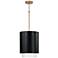 Capital Weller 11 1/2"W Matte Brass and Black Mini Pendant