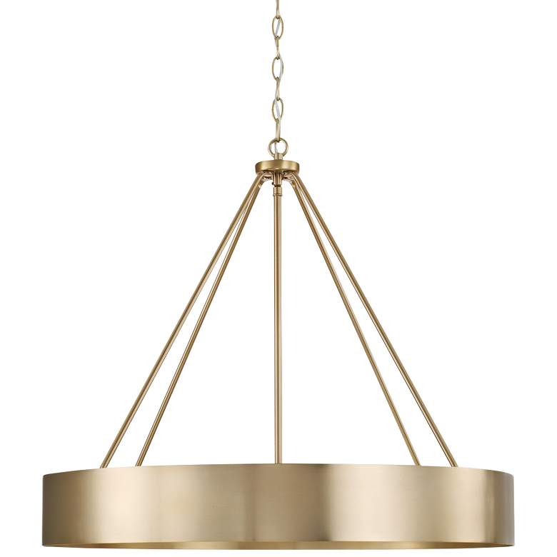 Image 2 Capital Weller 27 1/2" Wide Matte Brass 4-Light Chandelier