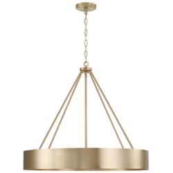 Capital Weller 27 1/2" Wide Matte Brass 4-Light Chandelier