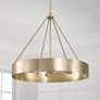 1_Capital Weller 27 1/2" Wide Matte Brass 4-Light Chandelier