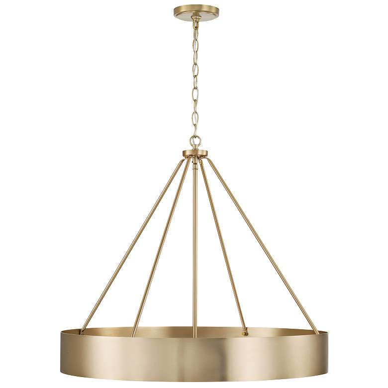Image 4 Capital Weller 27 1/2" Wide Matte Brass 4-Light Chandelier more views
