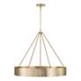 4_Capital Weller 27 1/2" Wide Matte Brass 4-Light Chandelier more views