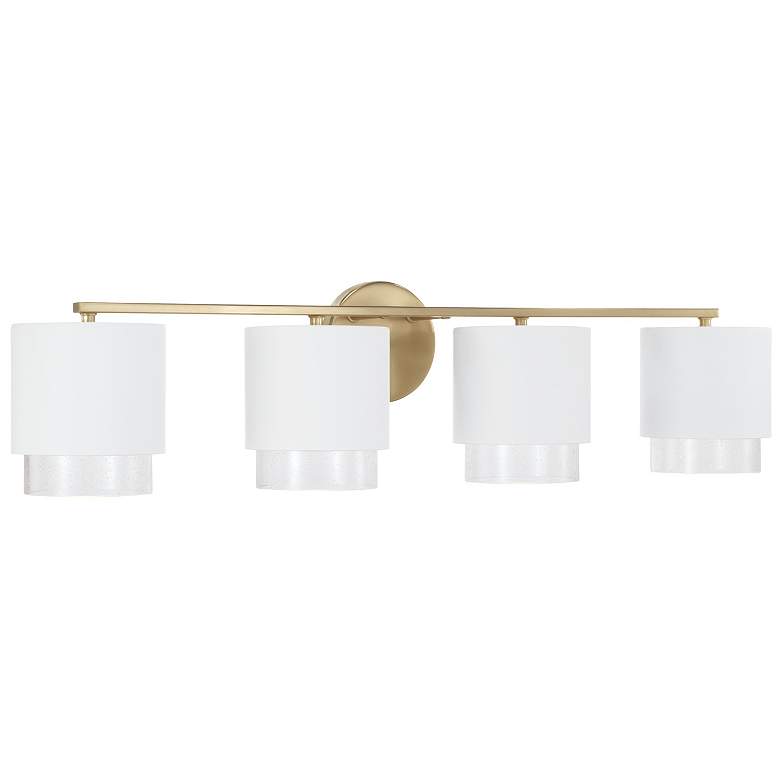 Image 2 Capital Weller 33 1/2" Wide Matte Brass 4-Light Bath Light