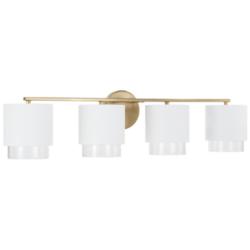 Capital Weller 33 1/2" Wide Matte Brass 4-Light Bath Light