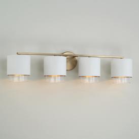 Capital Weller 33 1/2" Wide Matte Brass 4-Light Bath Light Capital Weller 33 1/2" Wide Matte Brass 4-Light Bath Light