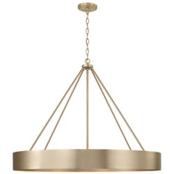 Capital Weller 35 3/4"W Matte Brass 6-Light Ring Chandelier