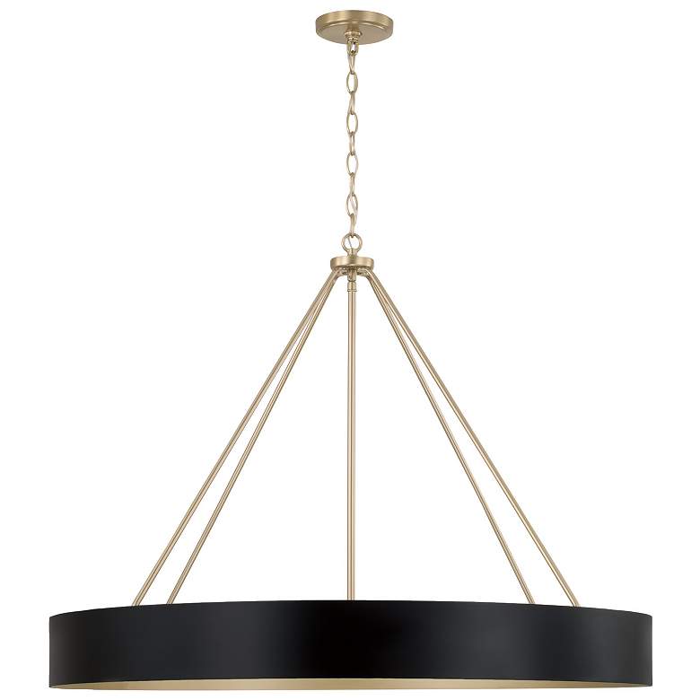 Image 2 Capital Weller 35 3/4"W Matte Brass and Black Pendant Light