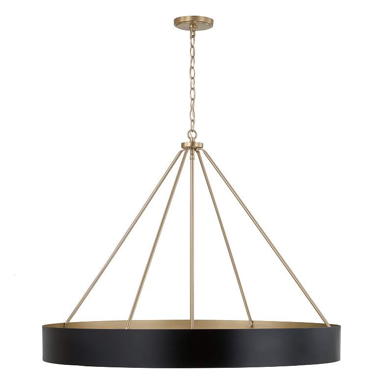 Image 4 Capital Weller 35 3/4"W Matte Brass and Black Pendant Light more views