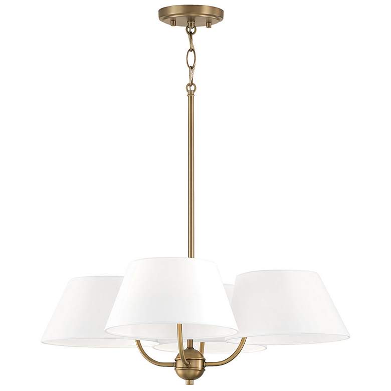 Image 1 Capital Welsley 25 1/2" Wide Aged Brass 4-Light Chandelier