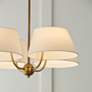 Thumbnail4 of Capital Welsley 25 1/2" Wide Aged Brass 4-Light Chandelier more views