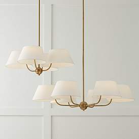 Image5 of Capital Welsley 25 1/2" Wide Aged Brass 4-Light Chandelier more views