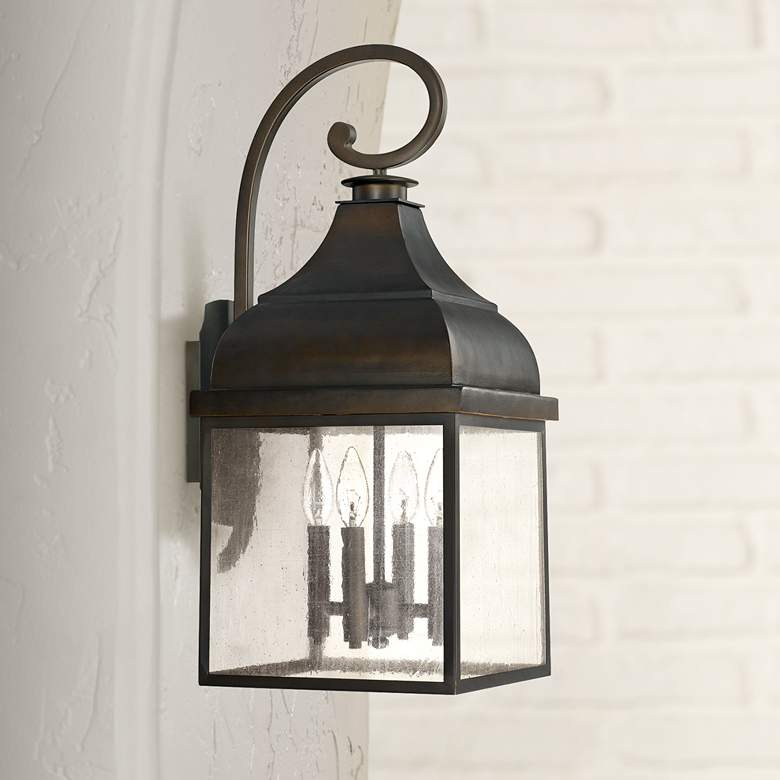 Image 1 Capital Westridge 24 1/2  inchHigh Old Bronze Outdoor Lantern Wall Light