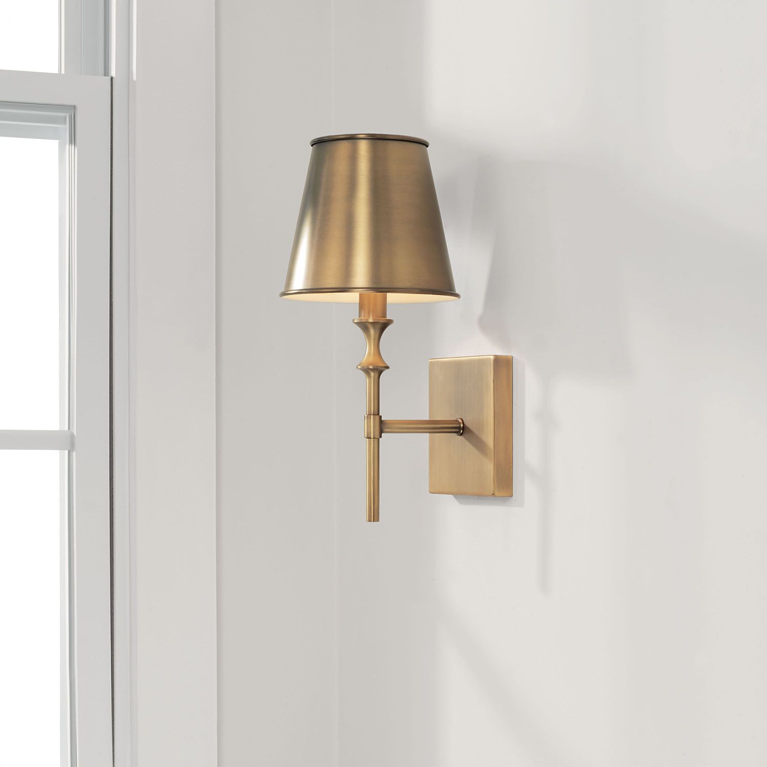 Capital Whitney 18 3/4" High Aged Brass Wall Sconce