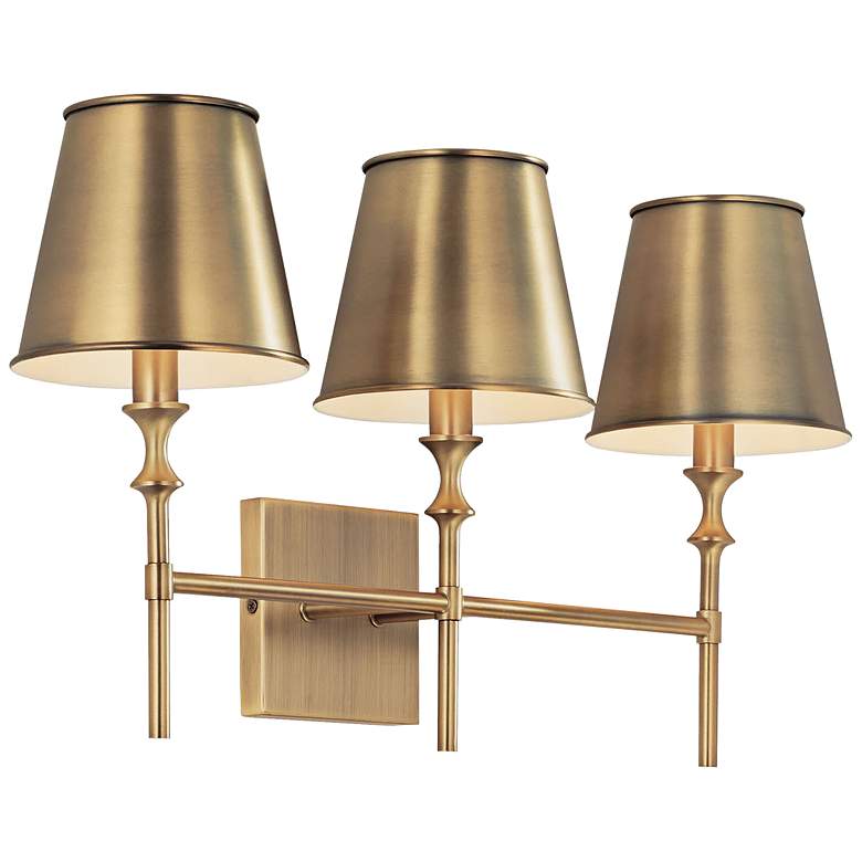 Image 2 Capital Whitney 24" Wide Aged Brass 3-Light Bath Light